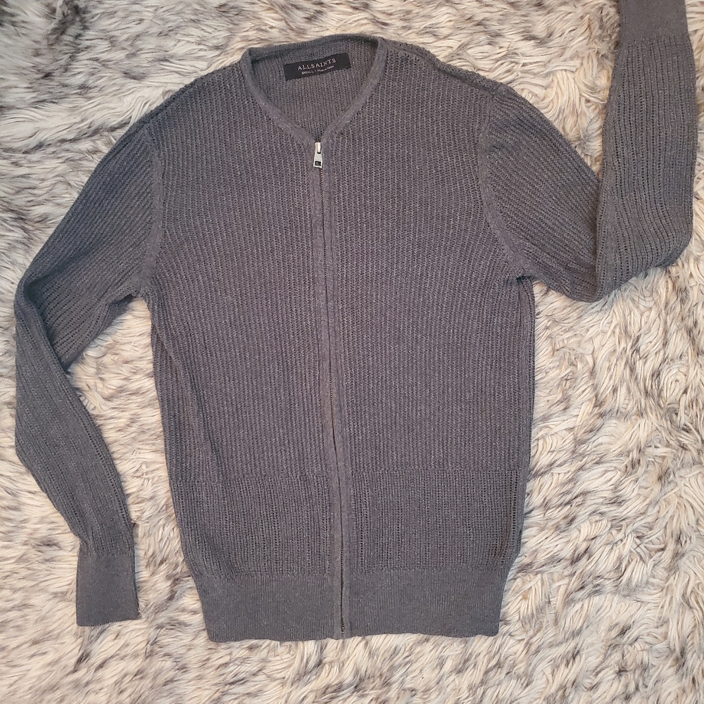 All Saints Zipper Cardigan